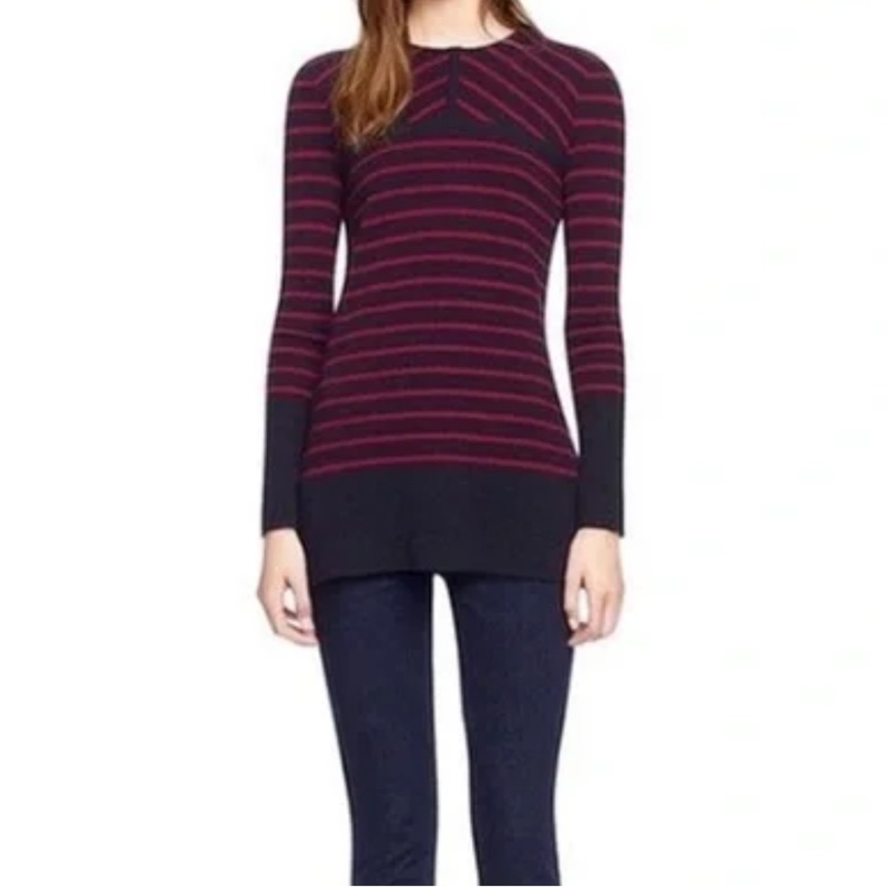 Tory Burch Striped Tunic Sweater